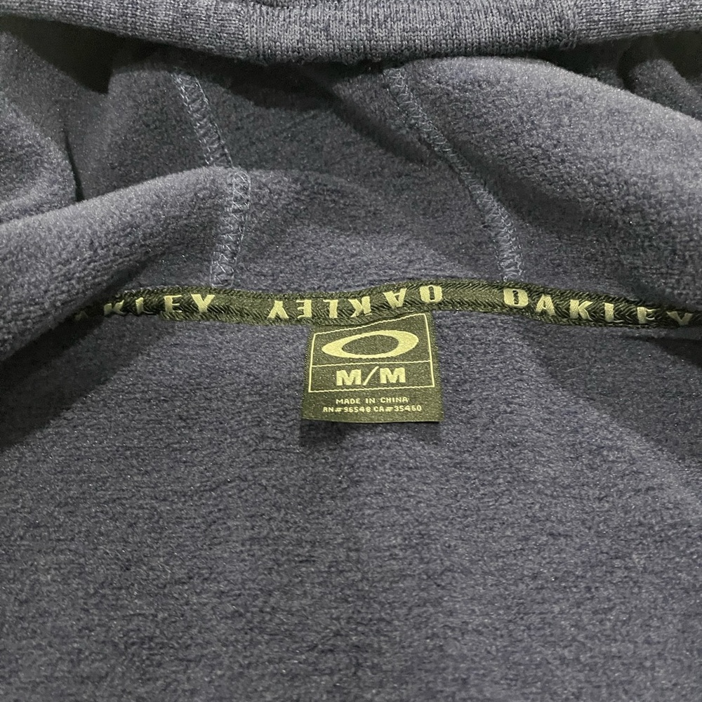 Mens OAKLEY Blue Sweater Zip Up Jacket Size Medium - Picture 6 of 8